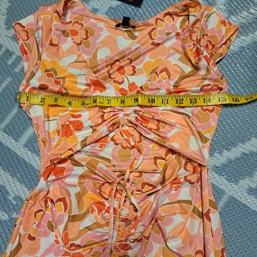 AFRM by Anthropologie ‎ Lizette Slinky Floral Cut-Out Maxi Dress - Picture 9 of 11